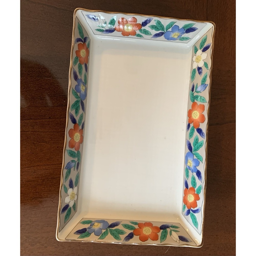 japanese porcelain trinket dish‎ vintage Rectangle